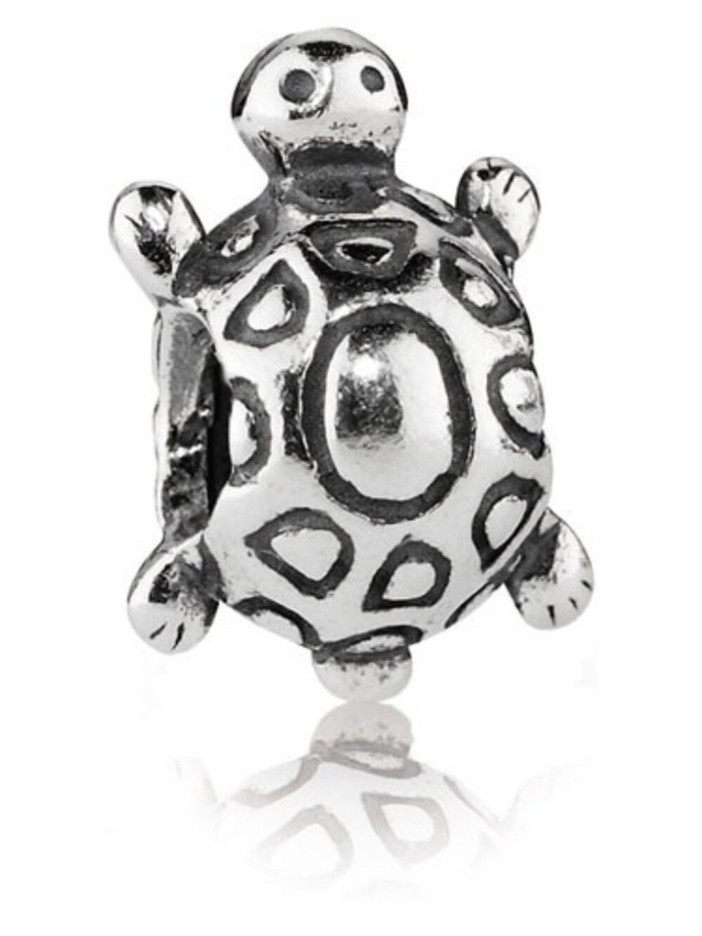 PANDORA Turtle Charm Authentic Sterling Silver Animal Marine Life Water Beach